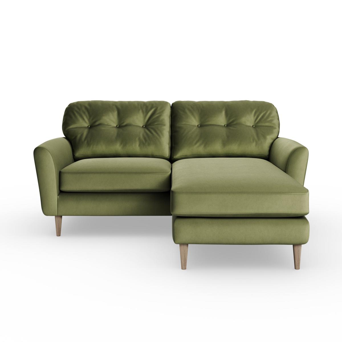 Sven Opulent Velvet Reversible Corner Chaise Sofa Dark Olive – image 7