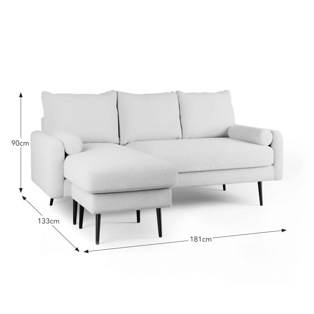 Cassie Corner Chaise Ivory – image 7