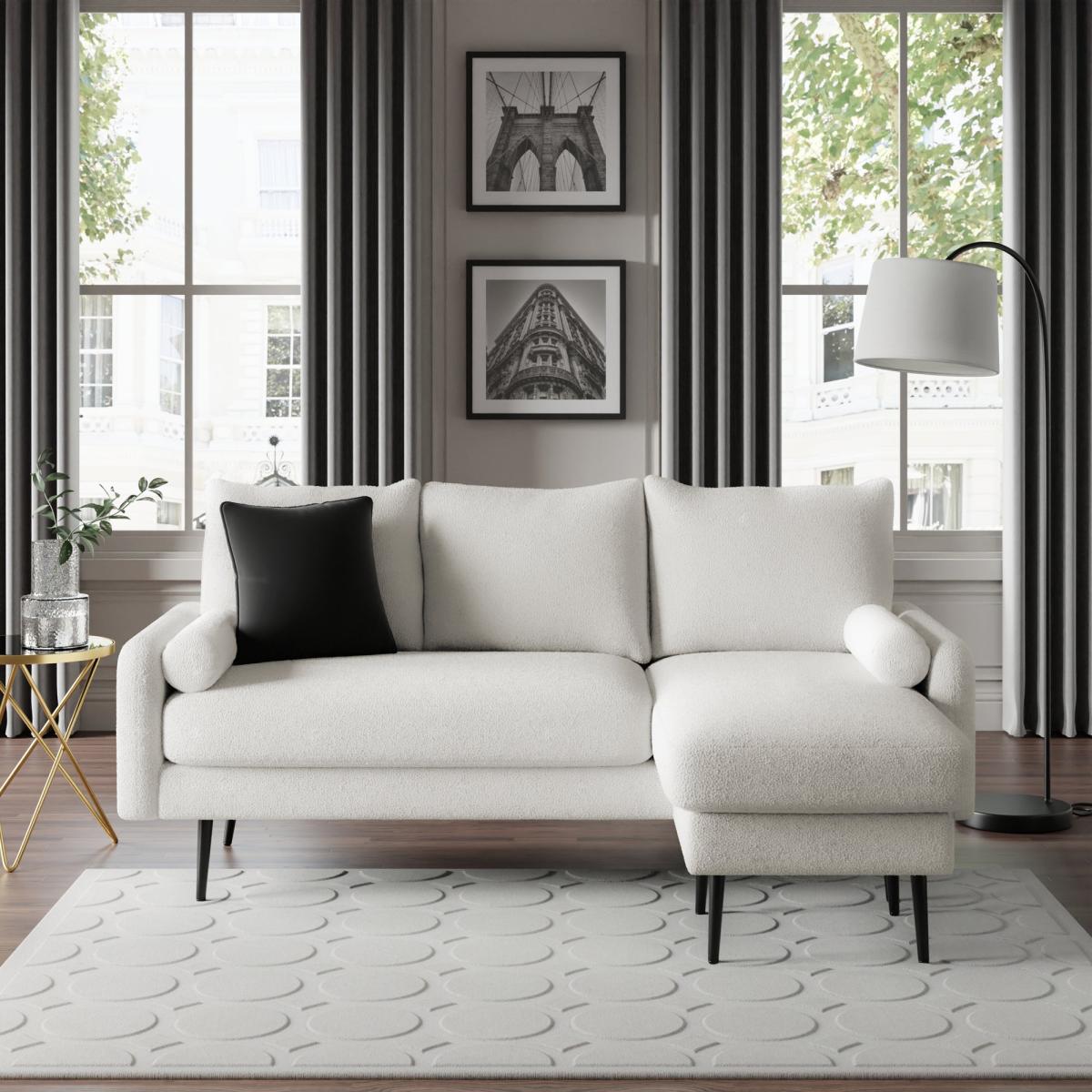Cassie Corner Chaise Ivory – image 1
