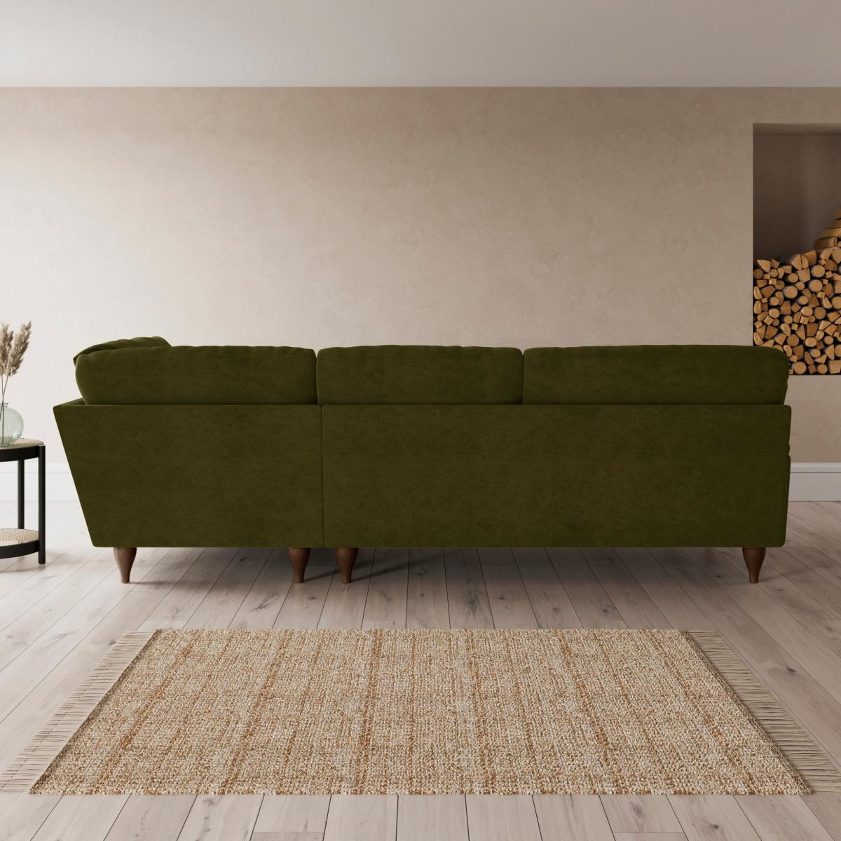 Darwin Corner Chaise Sofa Luxury Velvet Olive – image 4