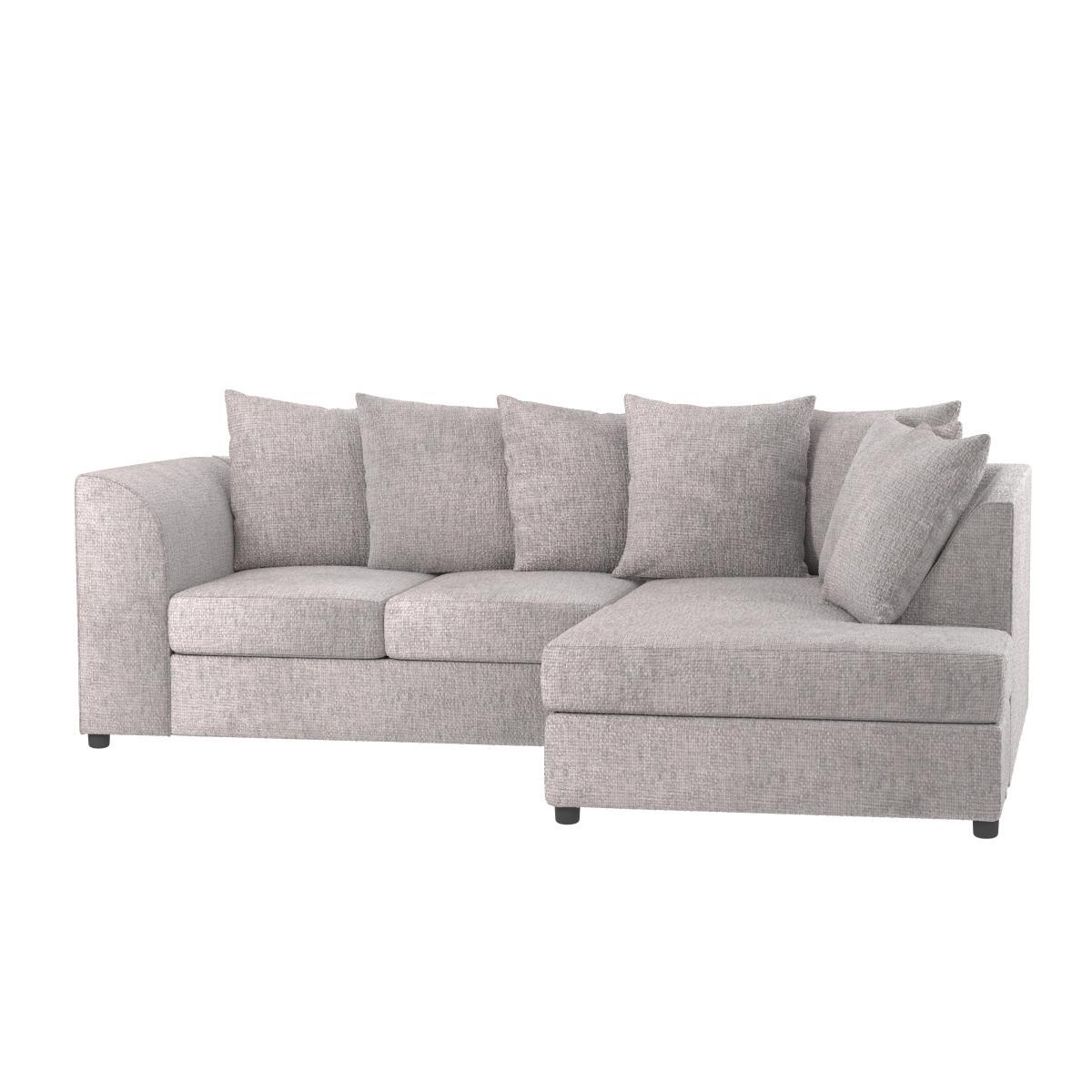 Blake Chenille Large Corner Sofa Silver – image 2