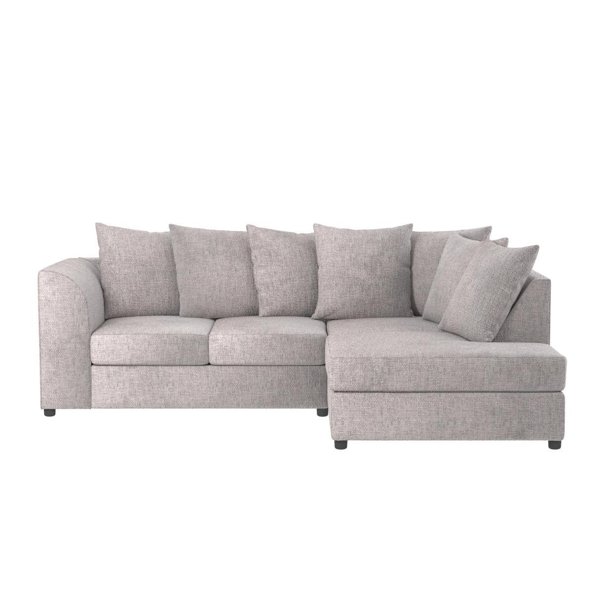 Blake Chenille Large Corner Sofa Silver – image 3