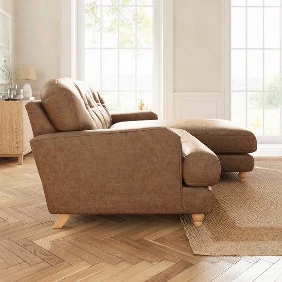 Martha Corner Chaise Arizona Faux Leather Sofa – image 3