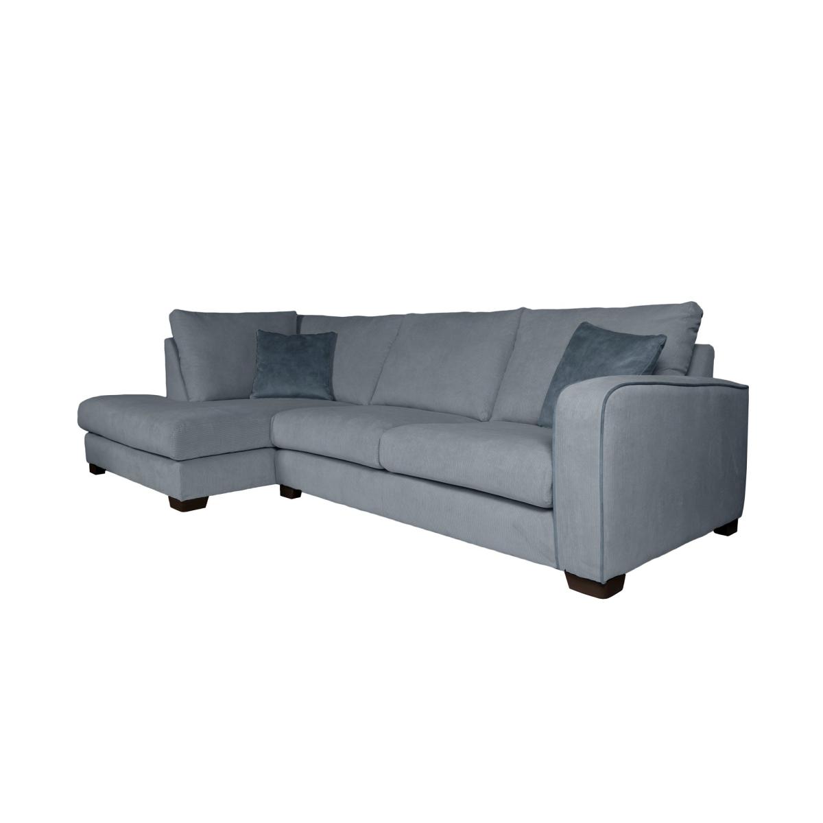 Carson Corduroy Left Hand Corner Sofa Blue – image 2