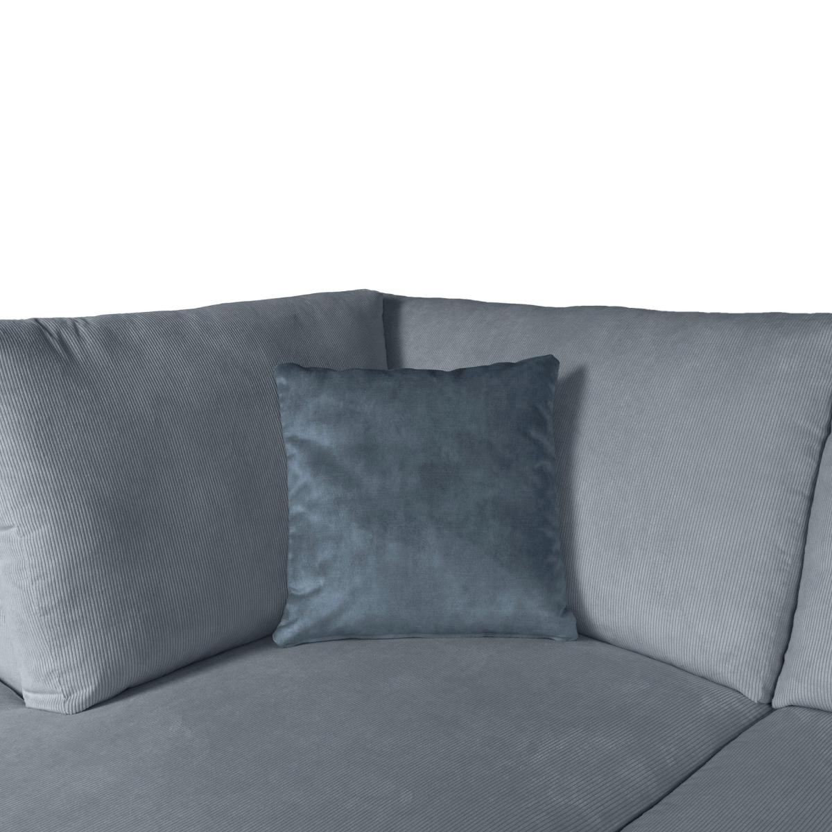 Carson Corduroy Left Hand Corner Sofa Blue – image 4
