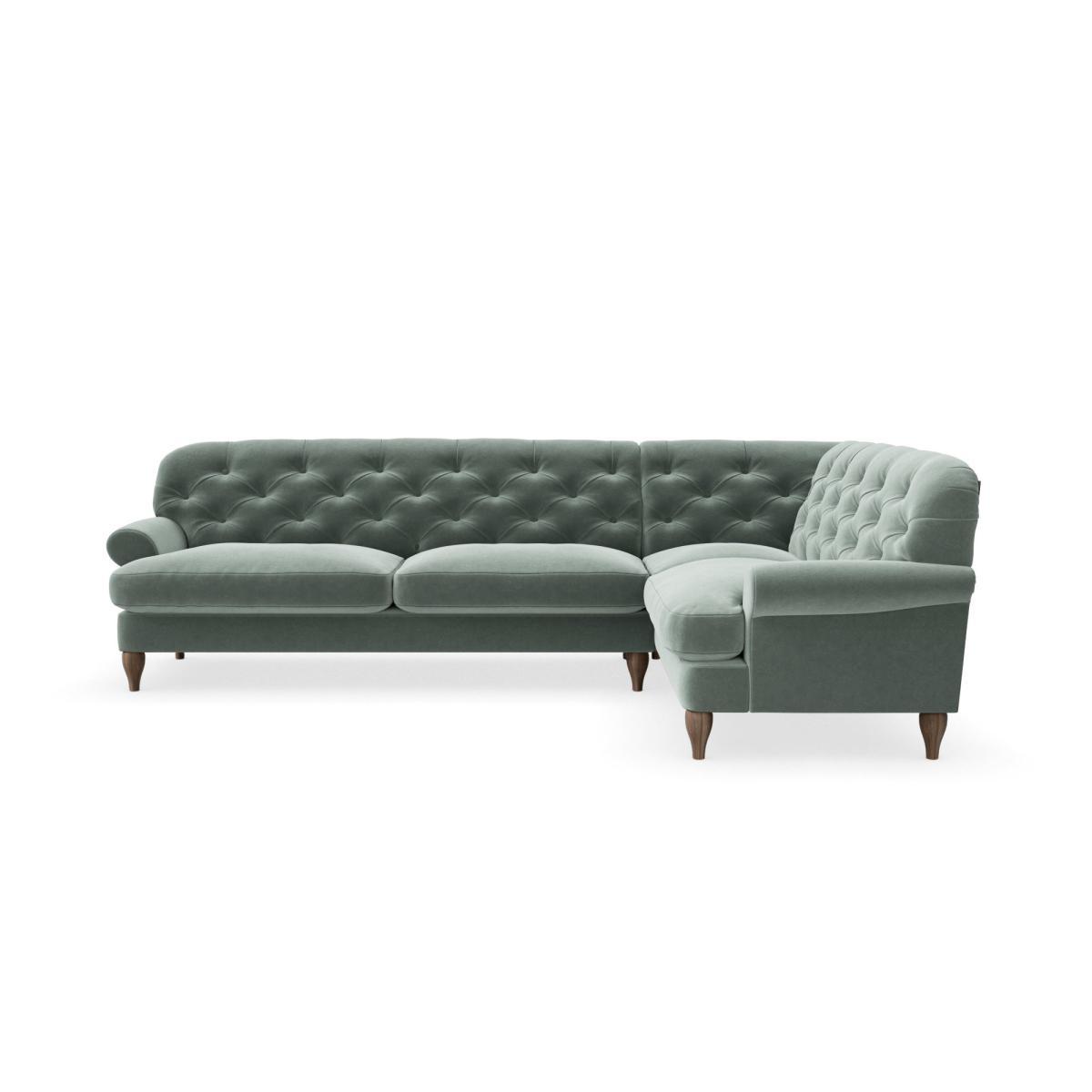 Canterbury Luxury Velvet Right Hand Corner Sofa Luxury Velvet Lilypad – image 3