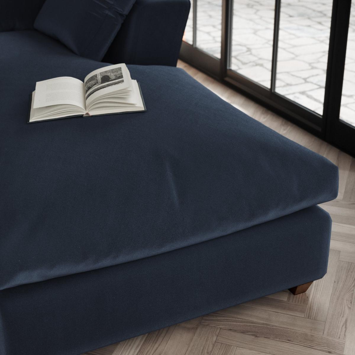 Blakeney Corner Chaise Cosy Velvet Navy – image 4