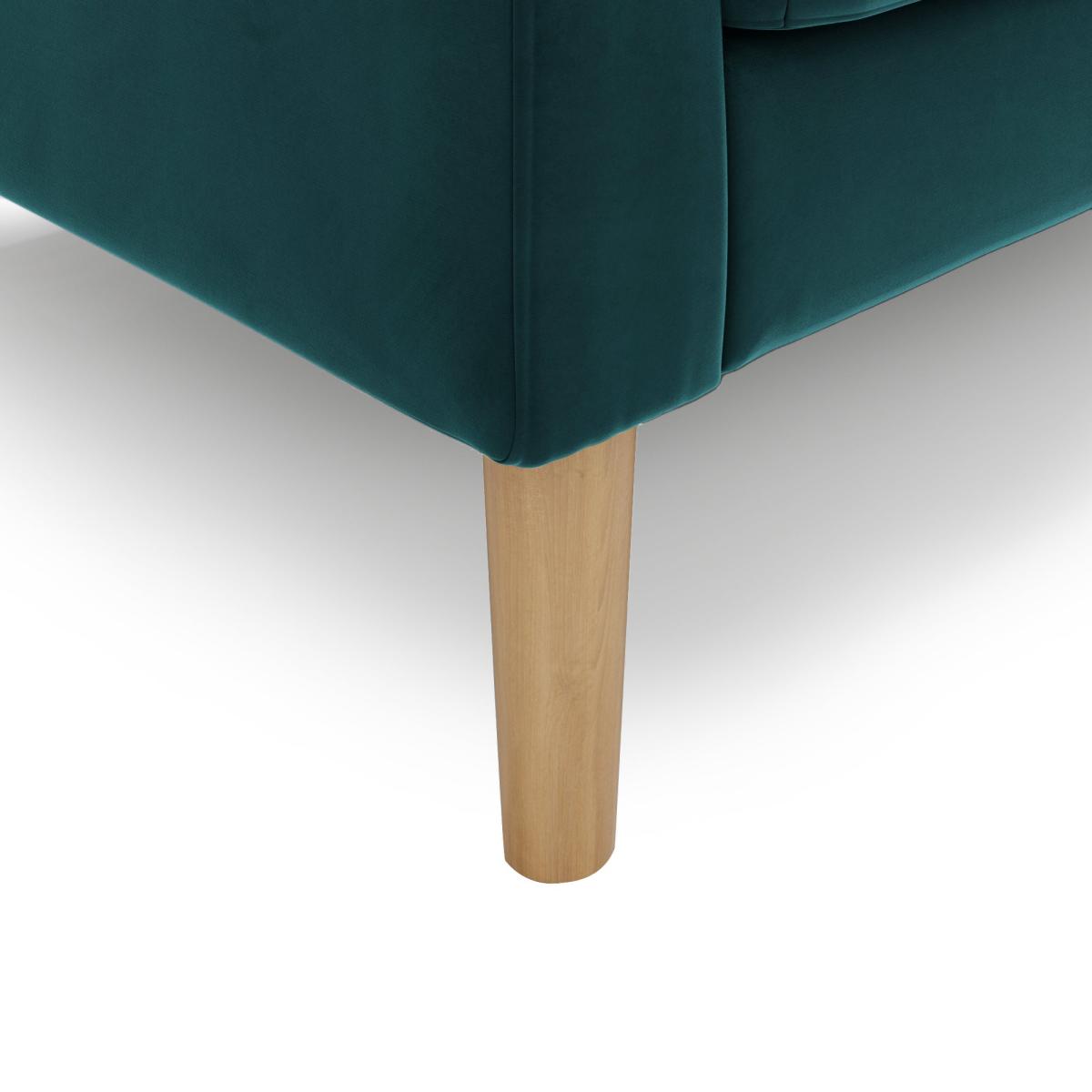 Jacob Velvet Small Corner Chaise Sofa Green – image 9