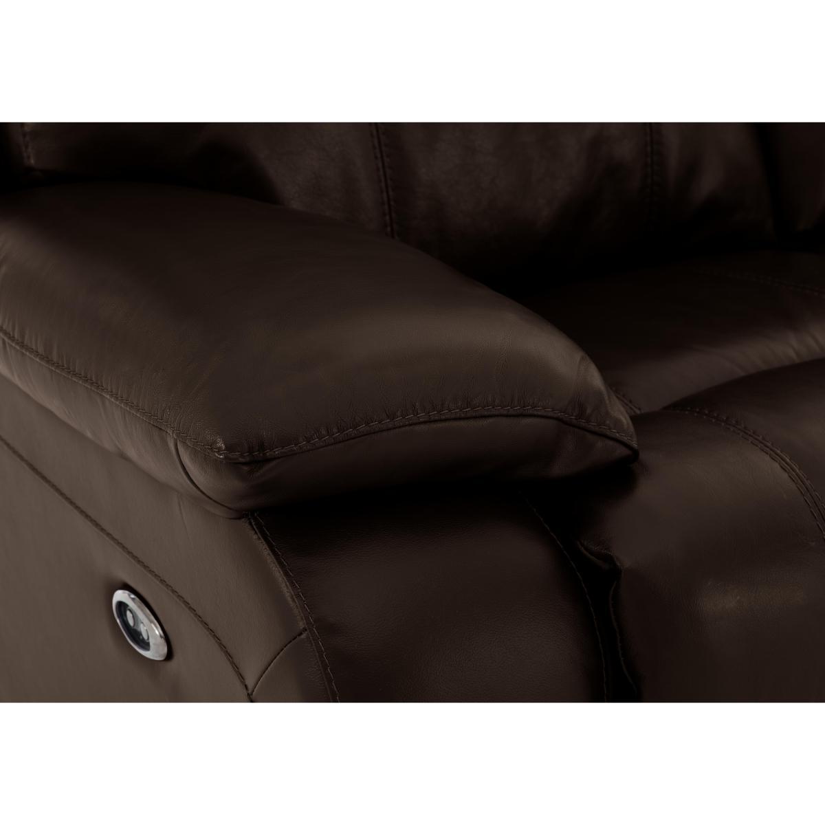 Moreno SD Leather Manual Recliner Corner Sofa – image 3