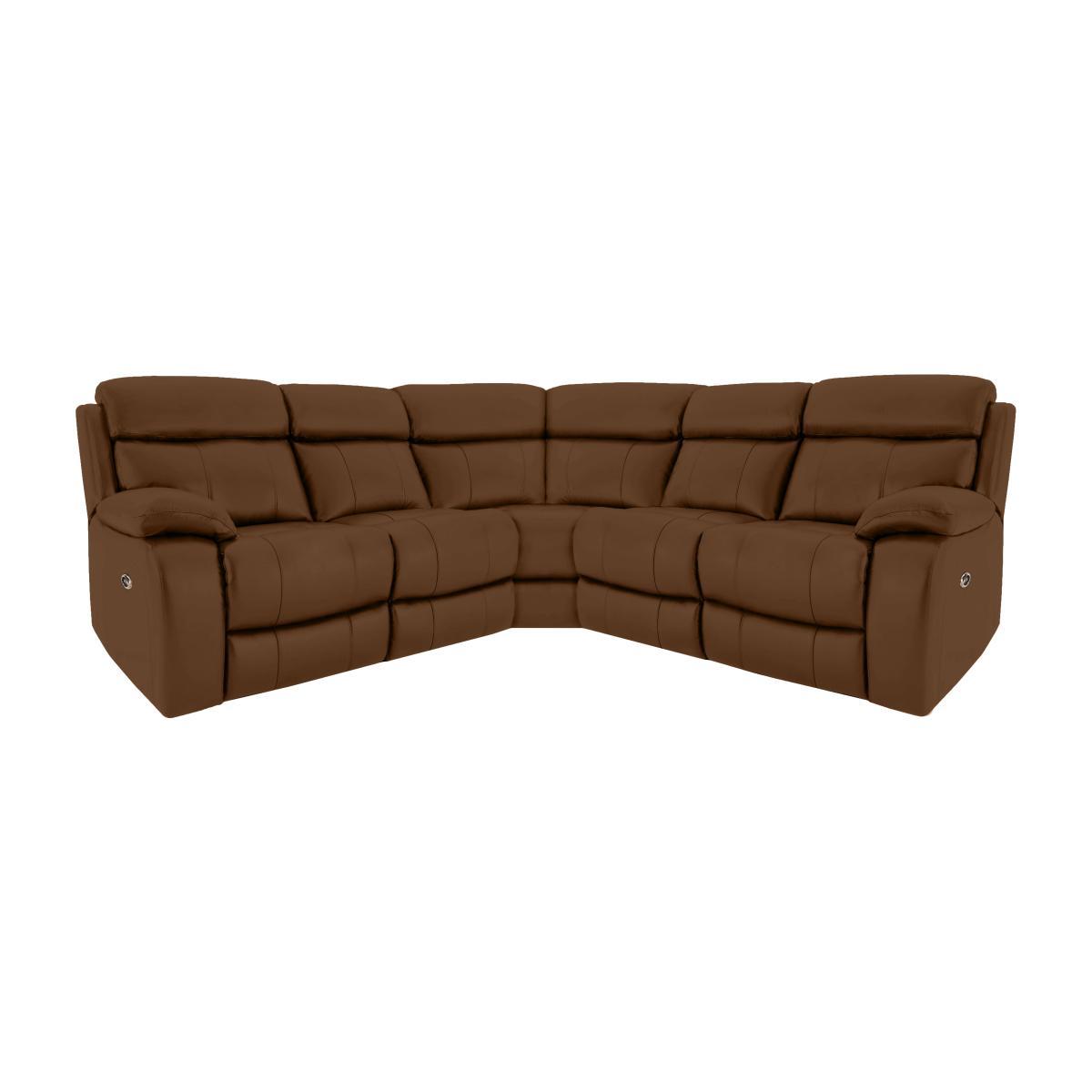 Moreno SD Leather Manual Recliner Corner Sofa – image 1
