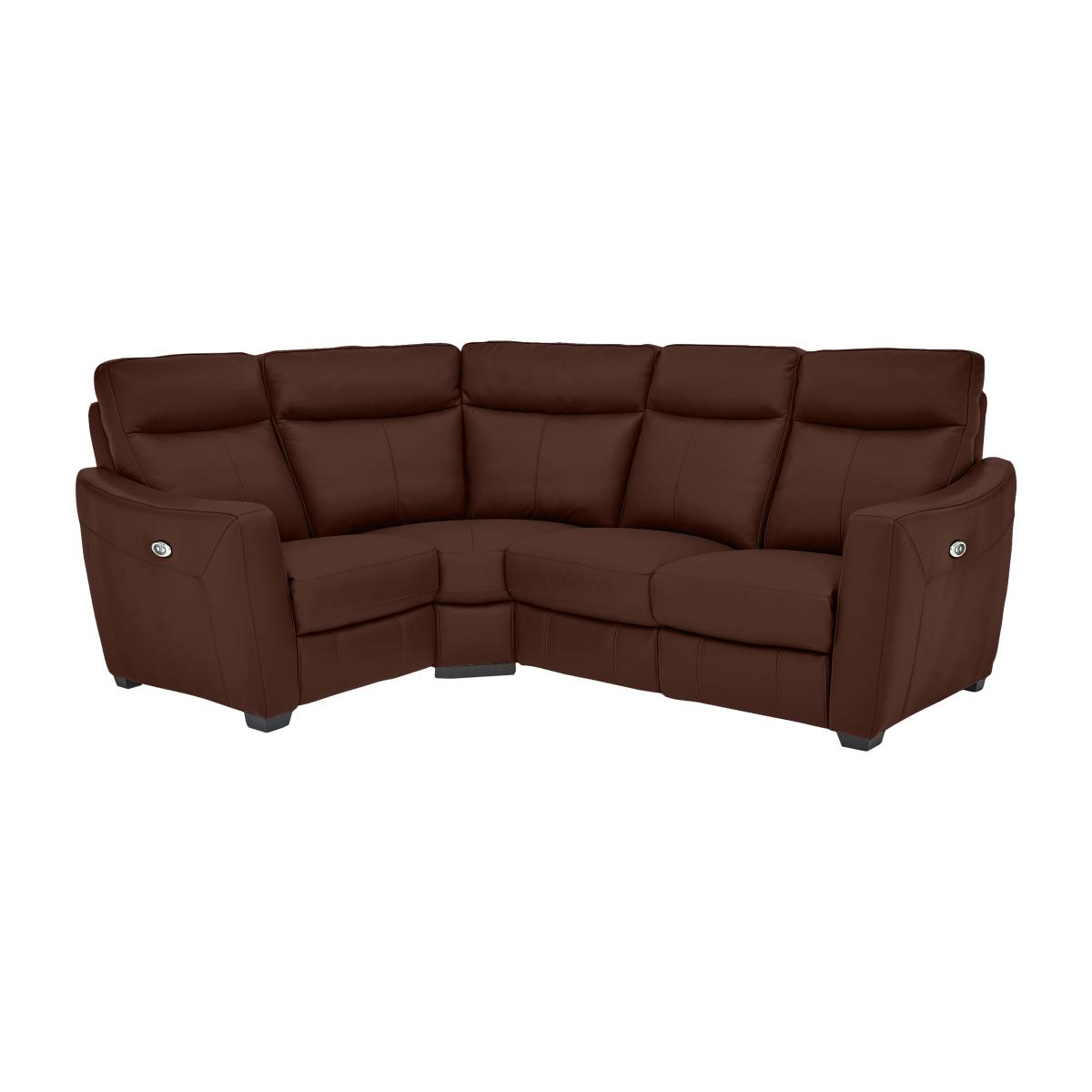 Compact Collection Midi Leather Power Recliner Corner Sofa- World of Leather