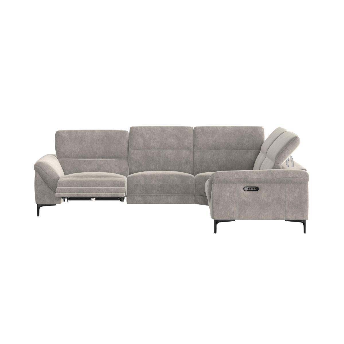 Galaxy Fabric Power Recliner Corner Sofa with Power Headrests - Blue- World of Leather – image 3