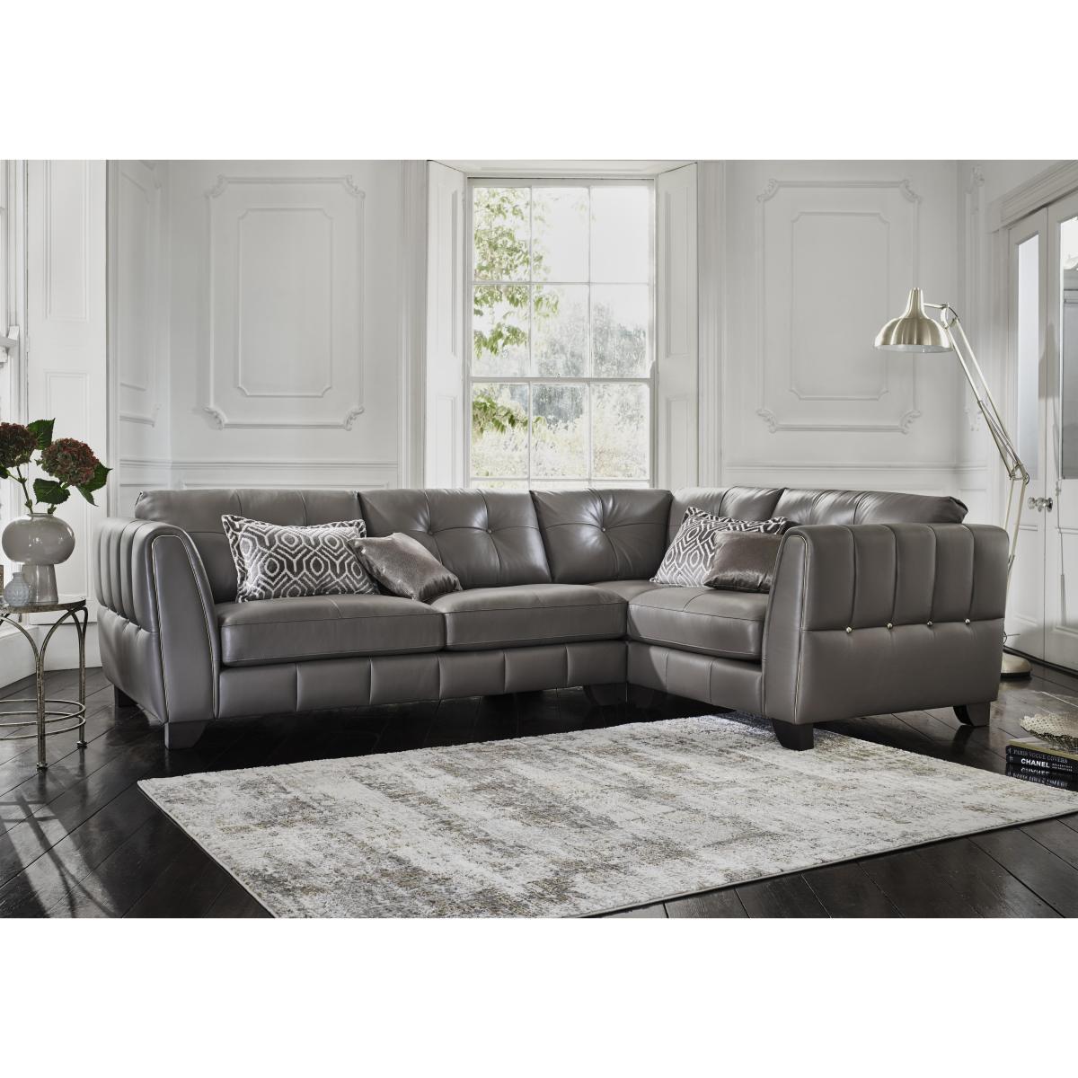 Allegra Small Leather Corner Sofa – image 2