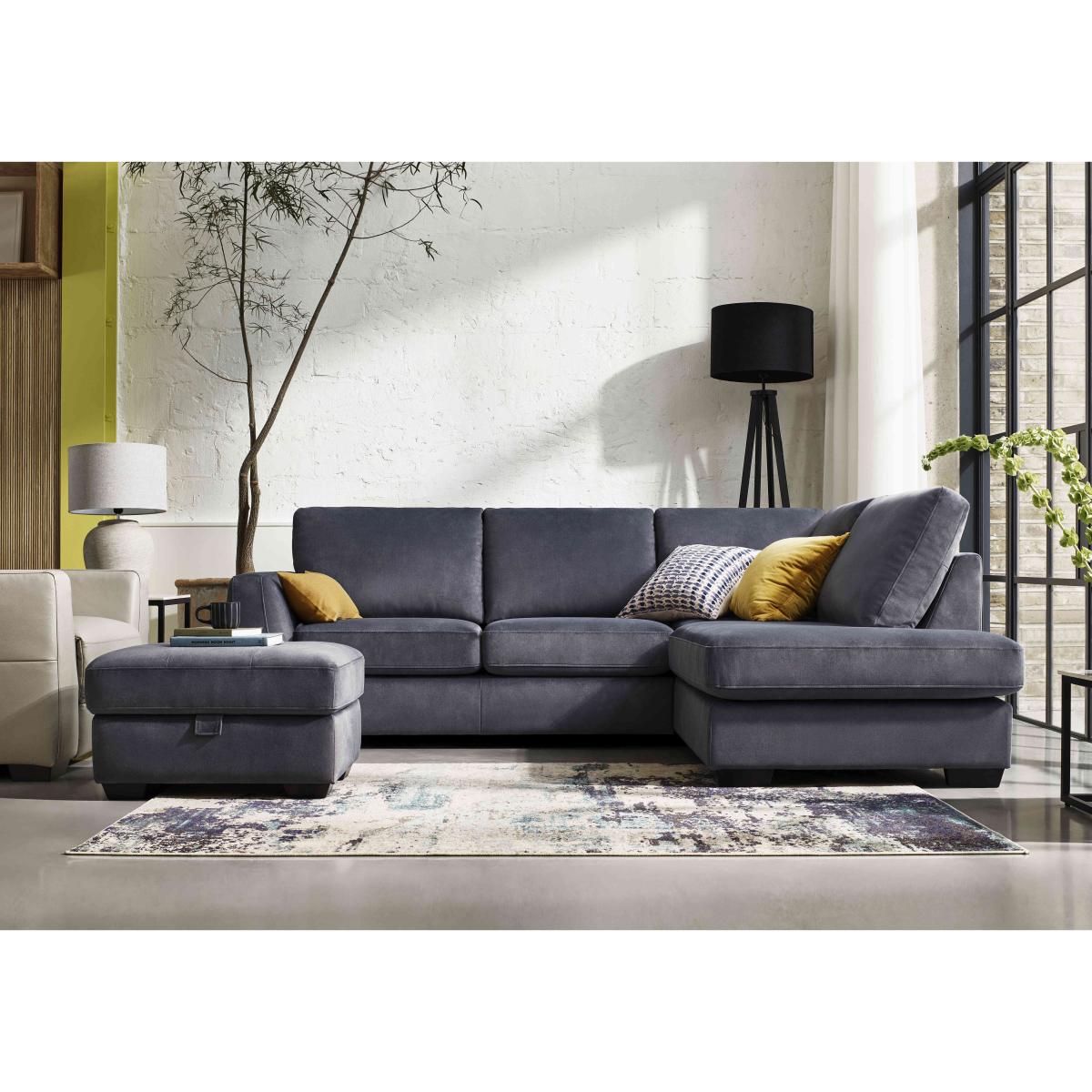 Dinky Fabric Left Hand Facing Corner Chaise End Sofa - Manhattan Burnt Sienna – image 2