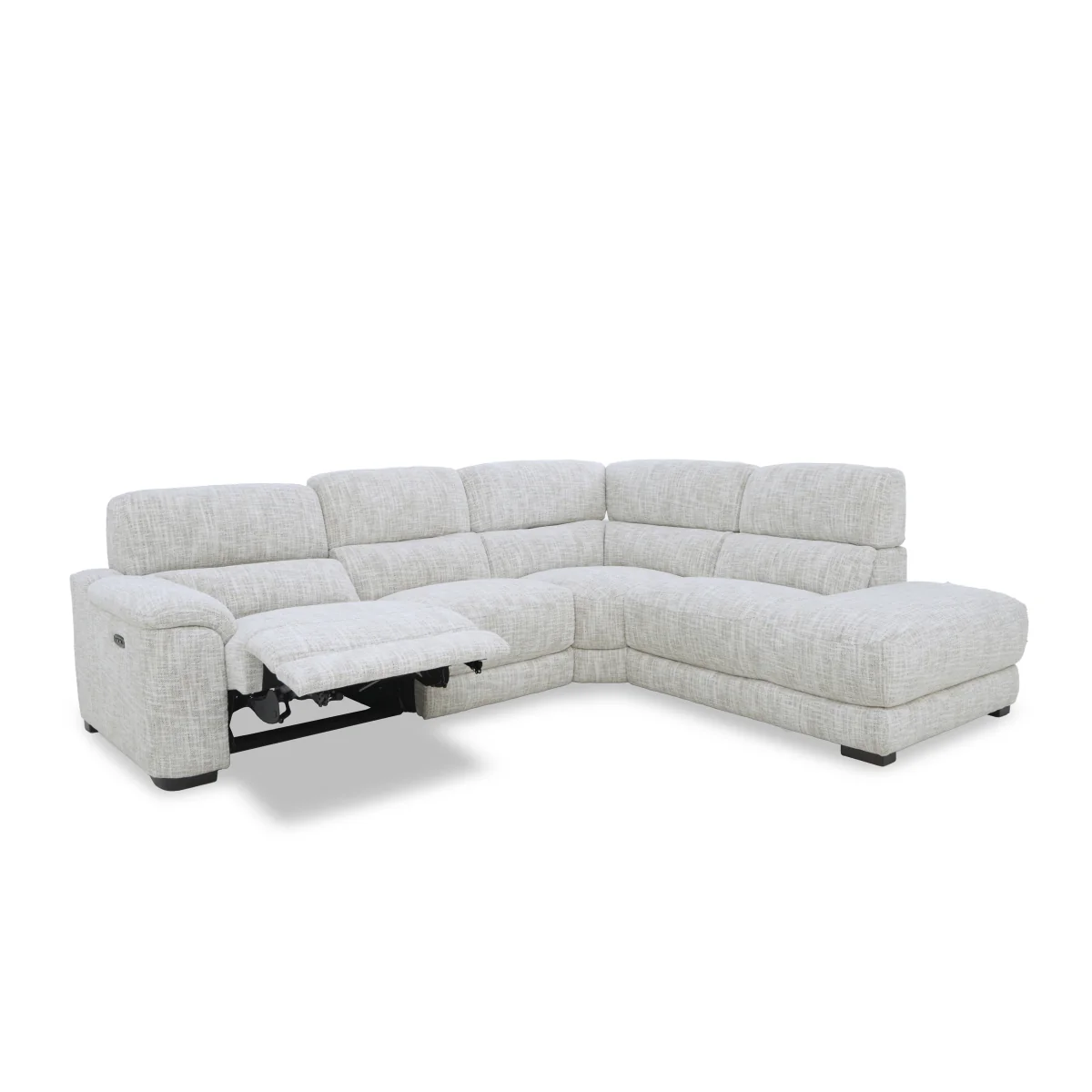 Nova Fabric Power Recliner Right Hand Facing Chaise End Sofa with Power Headrests - R04 Beige - Sofas and Armchairs - In Time for Christmas – image 9