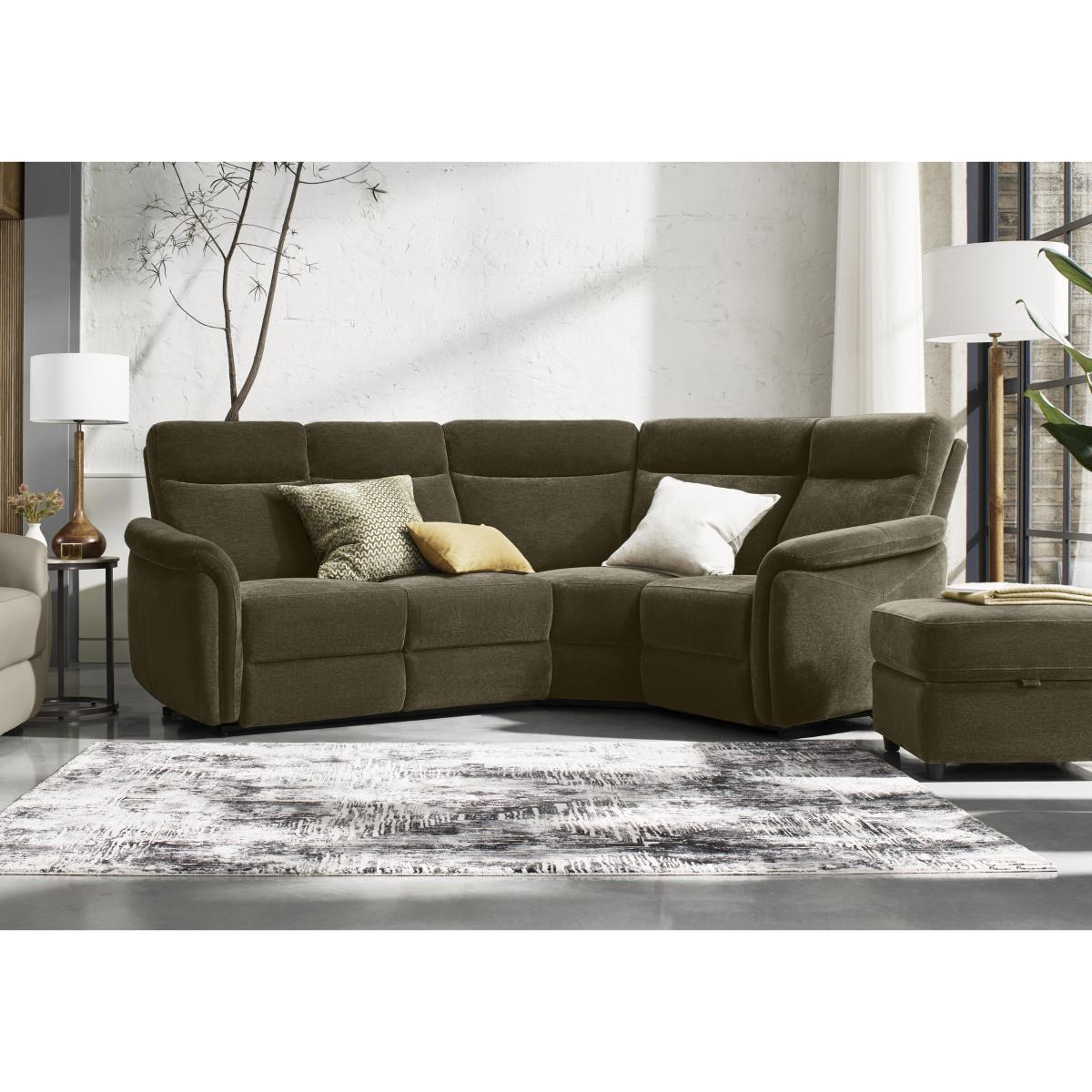 Dublin Fabric Left Hand Facing Corner Sofa - Dark Blue – image 2