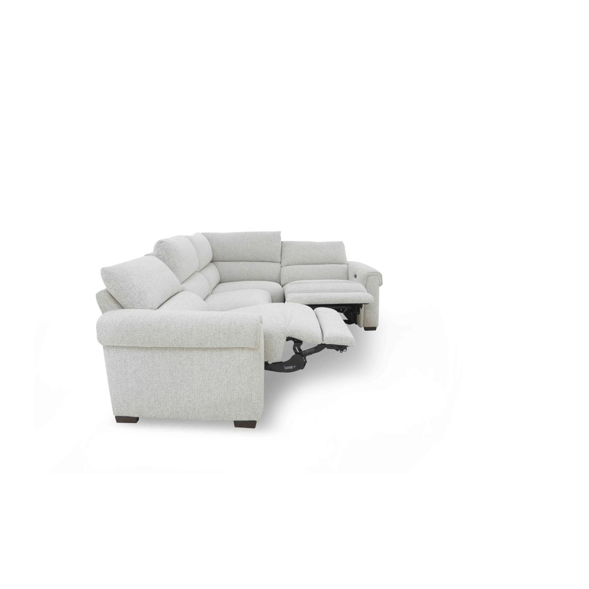 Nixon Fabric Left Hand Facing Corner Power Recliner Sofa - Gun Metal – image 7