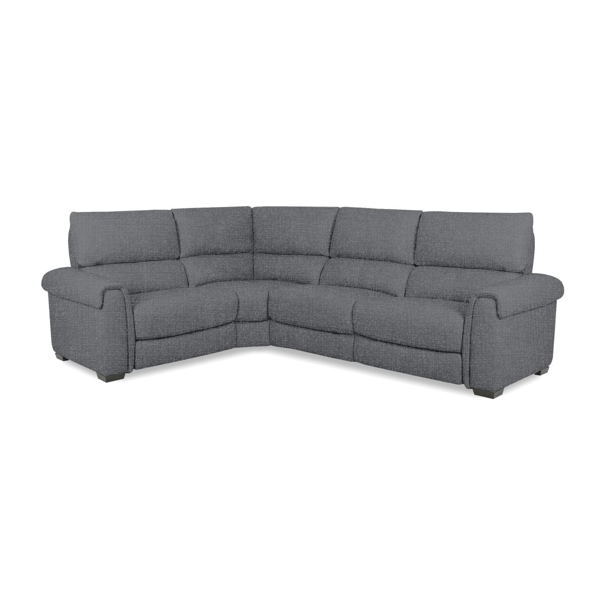 Nixon Fabric Left Hand Facing Corner Power Recliner Sofa - Gun Metal – image 1