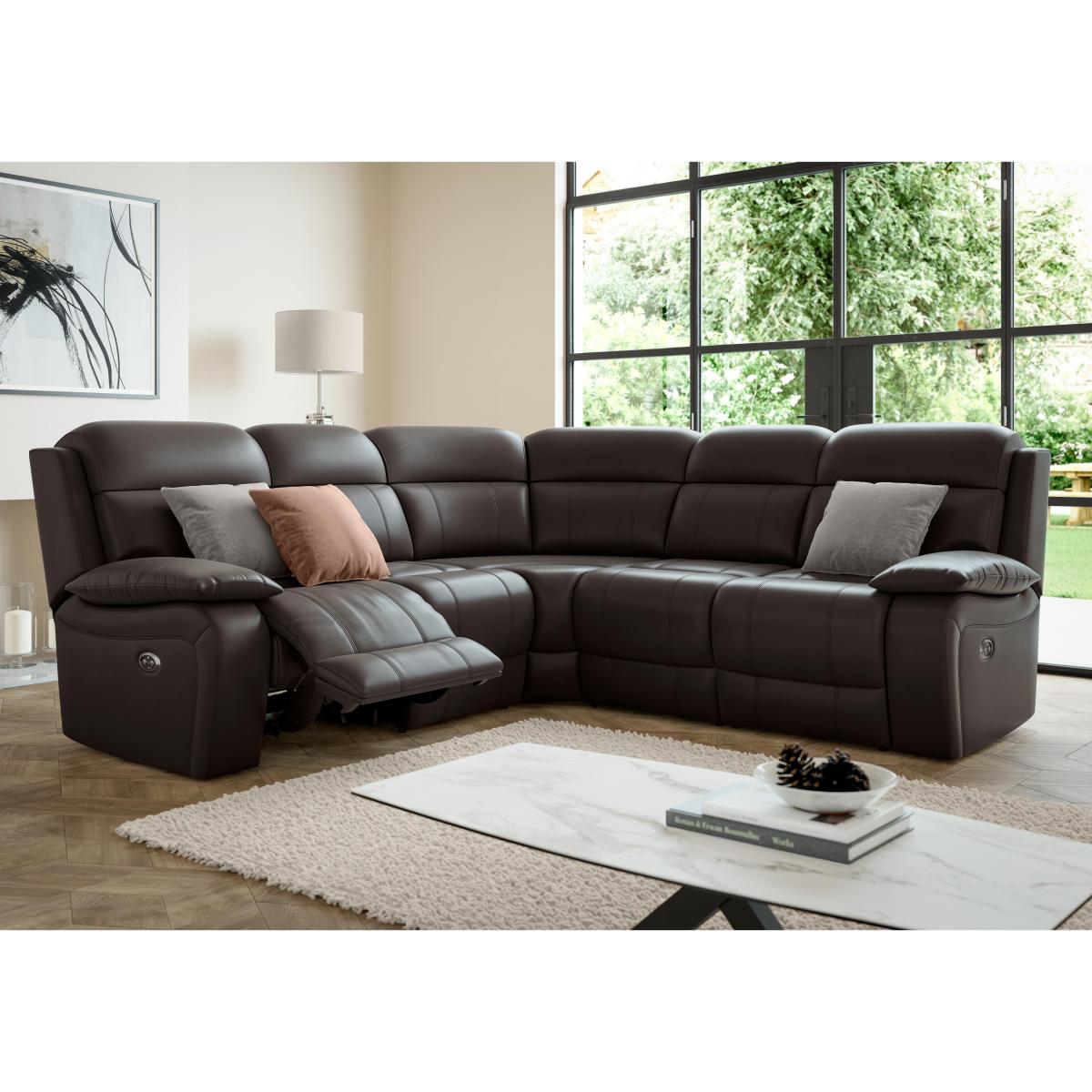 Moreno SK Leather Corner Sofa - Caramel – image 2