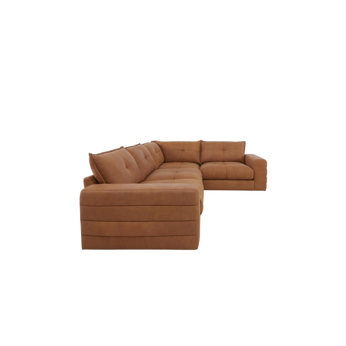 Boutique Brando Small Leather Corner Sofa - Black – image 4