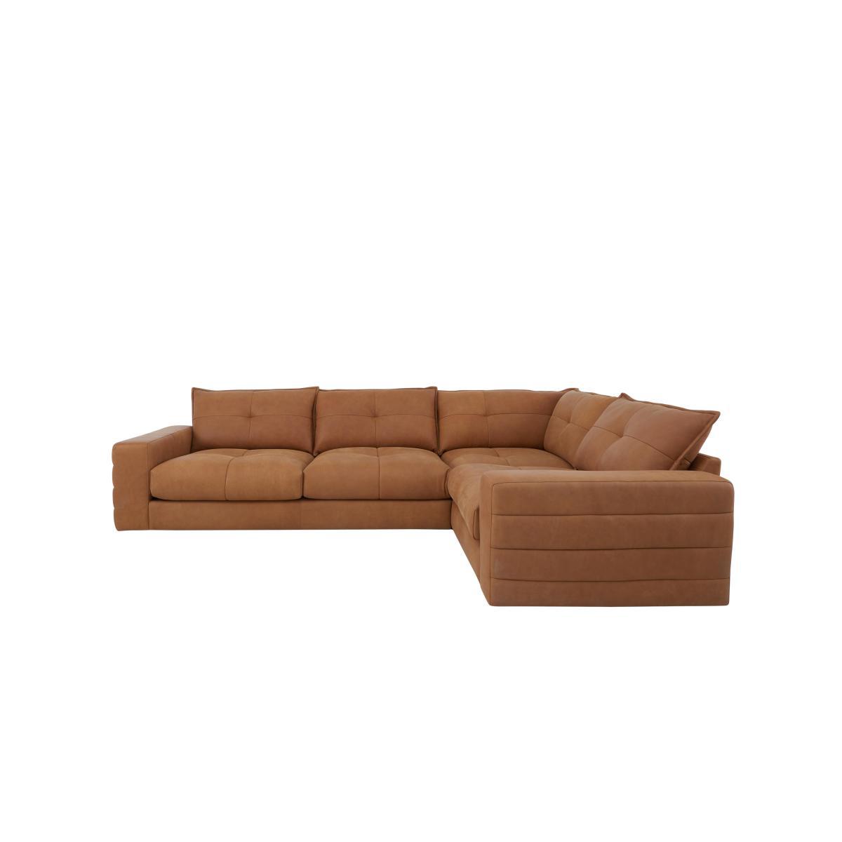 Boutique Brando Small Leather Corner Sofa - Black – image 5