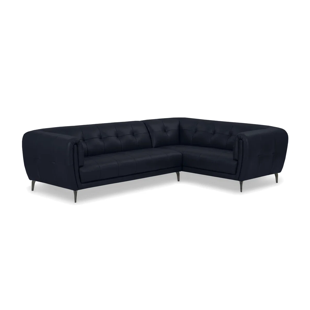 Sienna Leather Right Hand Facing Corner Sofa - Montana Navy – image 1