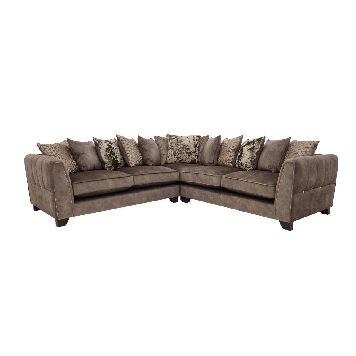 Ariana Large Fabric Pillow Back Corner Sofa - Sage – image 7