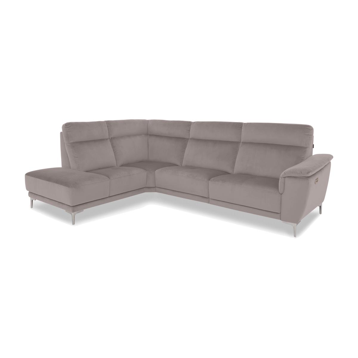 Nicoletti Italia - Amalfi Fabric Left Hand Facing Chaise Sofa - Selma Grigio