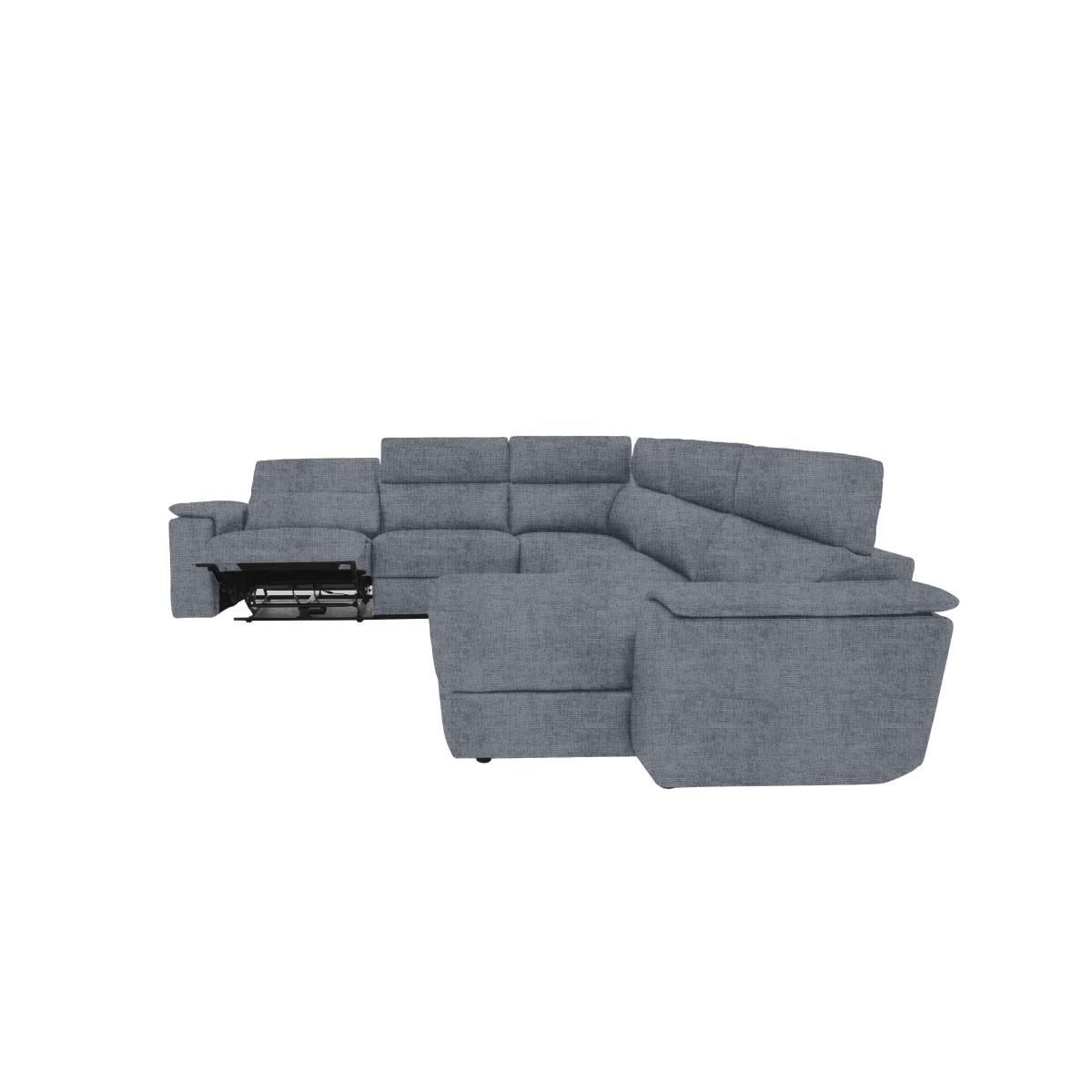 Nicoletti Italia - Davide Large Fabric Left Hand Facing Corner Sofa with Chaise End - Selma Grigio – image 4
