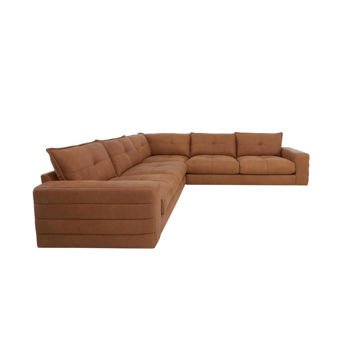 Boutique Brando Large Leather Corner Sofa - Black – image 4