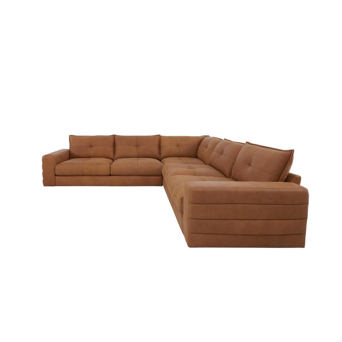 Boutique Brando Large Leather Corner Sofa - Black – image 5