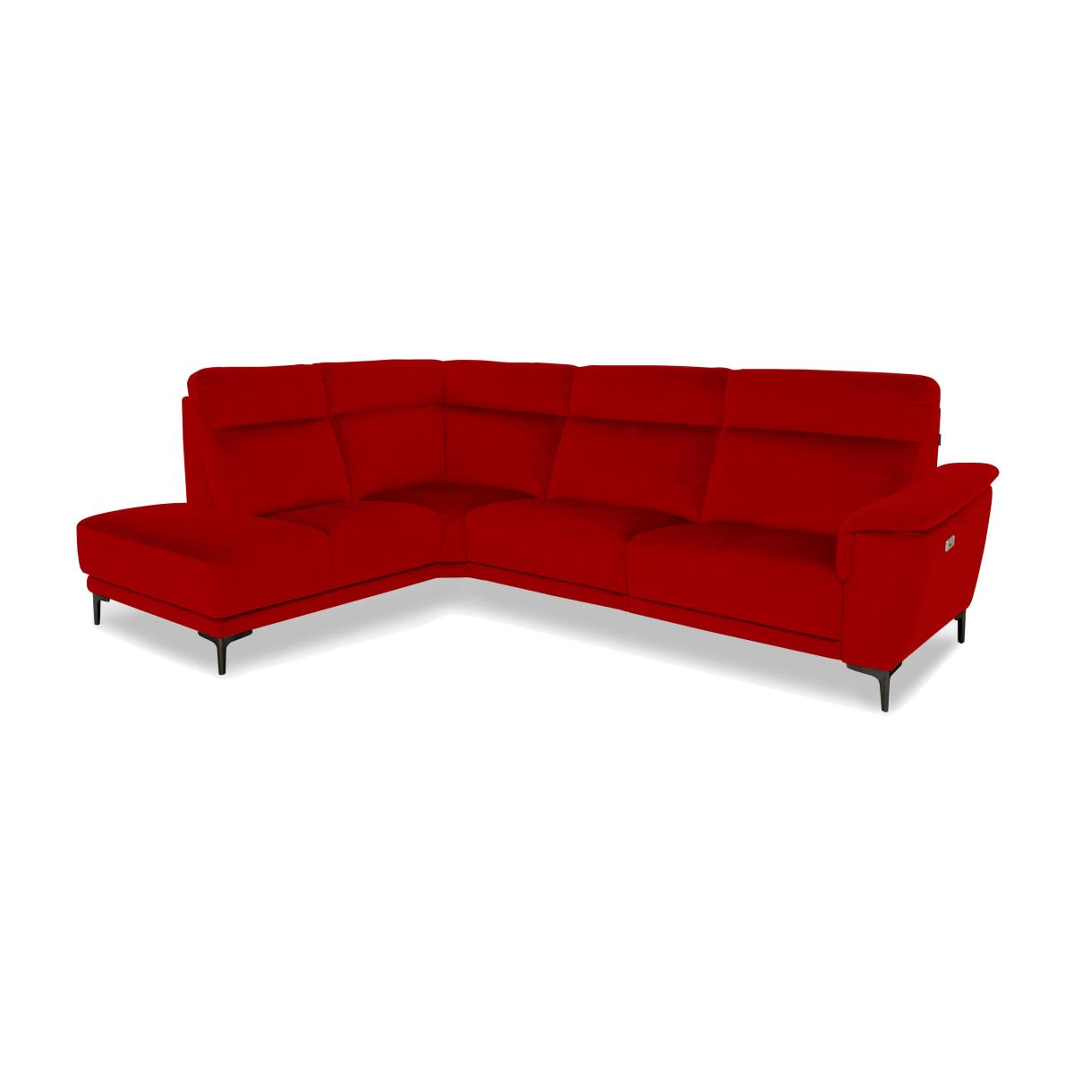 Nicoletti Italia - Amalfi Fabric Left Hand Facing Chaise Sofa - Selma Rosso