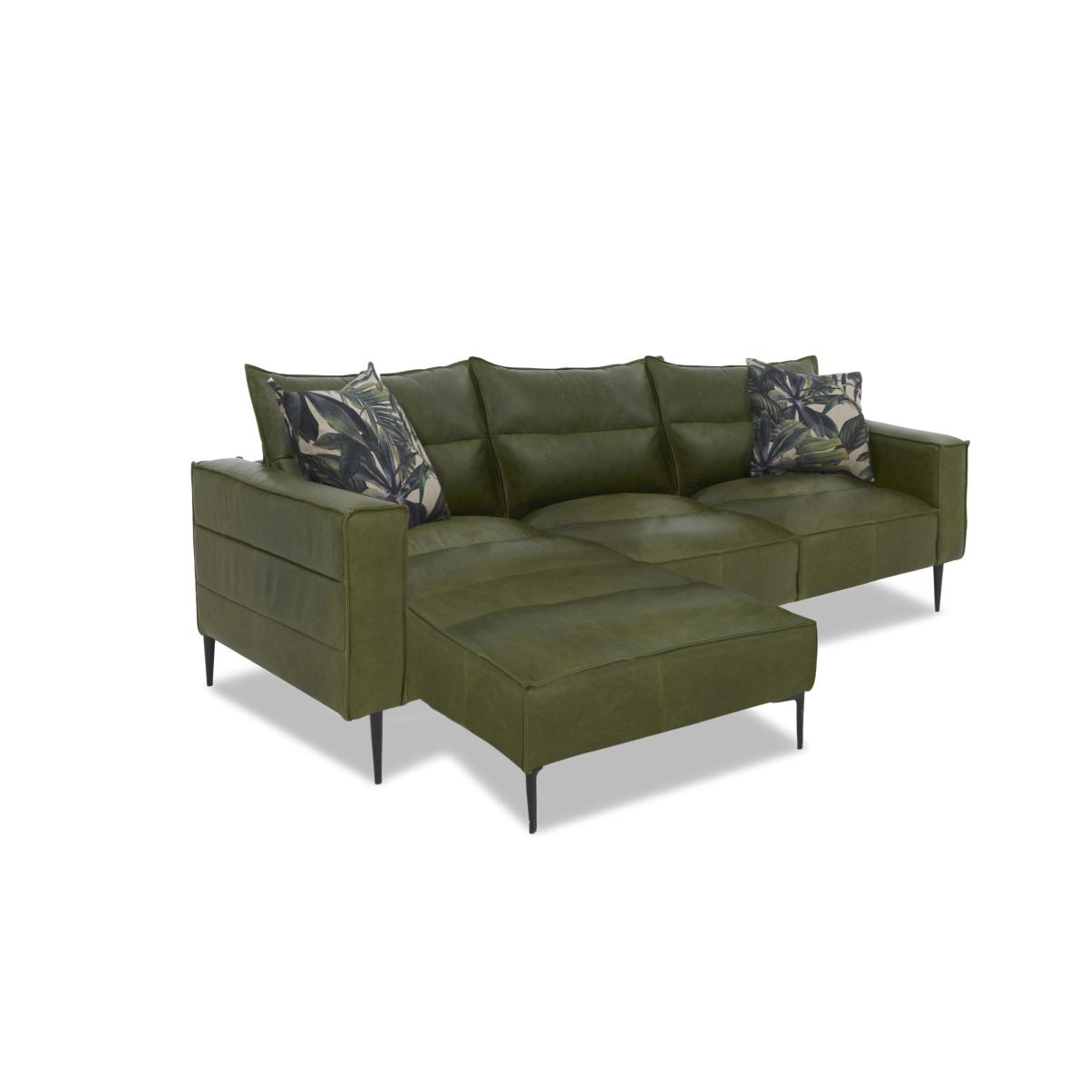 Alexander and James - Boutique Jade Leather Right Hand Facing Chaise End Sofa - Kodak Clove – image 5