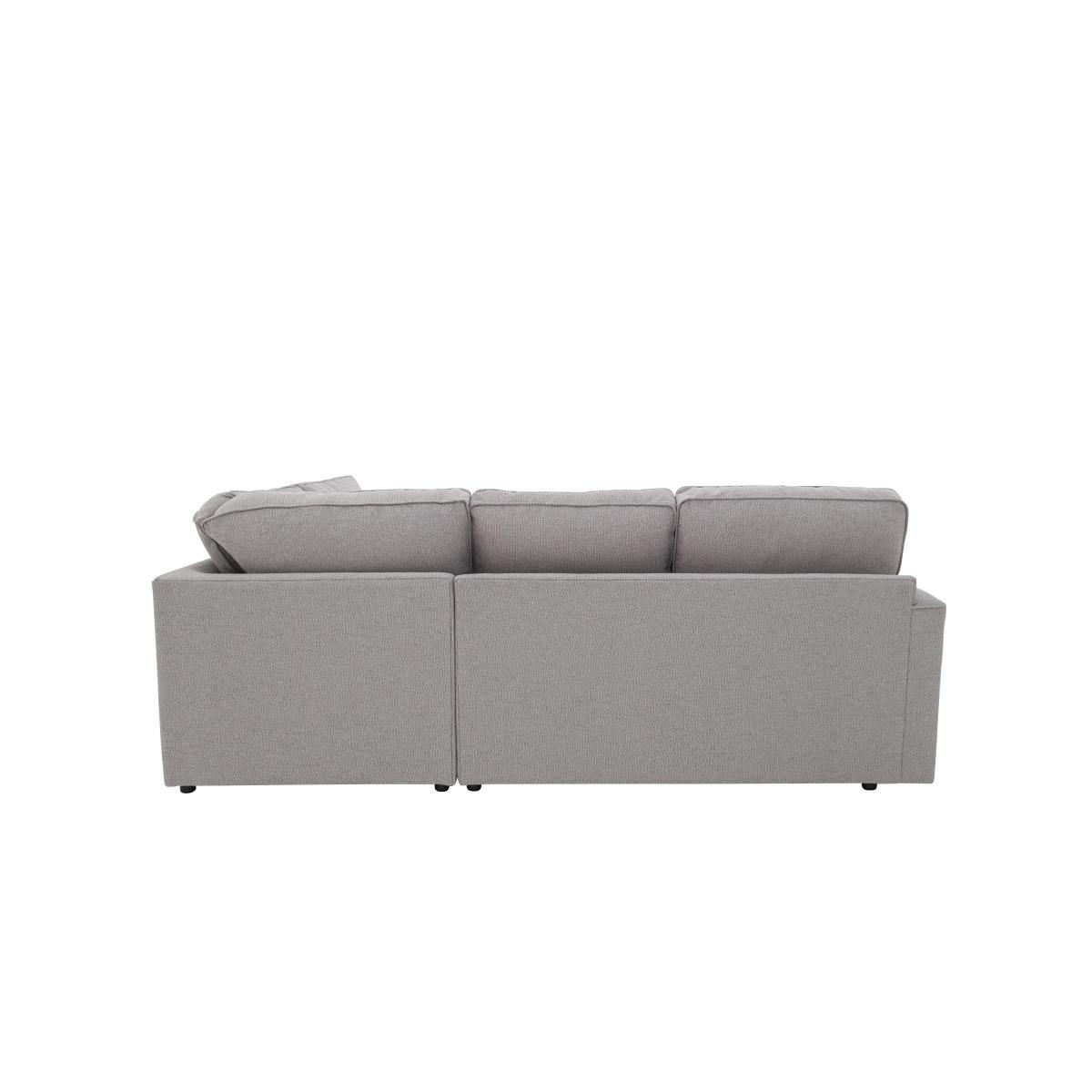 Comfi Fabric Classic Back Corner Sofa - Grey – image 7