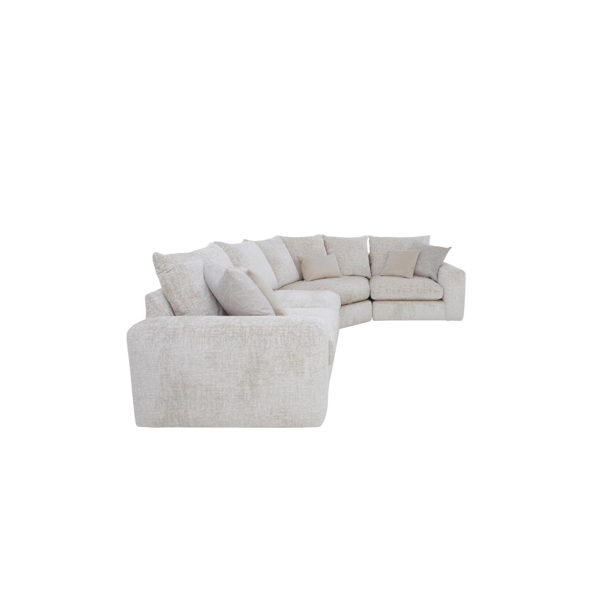 Boutique Pandora Small Right Hand Facing Corner Fibre Fill Sofa - Denby Ivory – image 7