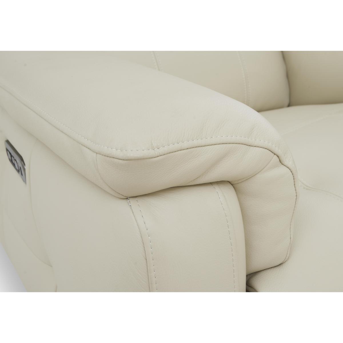 Moet Leather Power Recliner Left Hand Facing Corner Sofa with Telescopic Headrests - Lead Grey – image 2