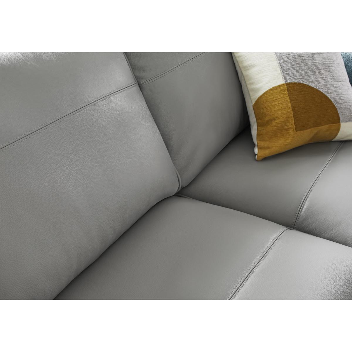 Legend Classic Back Leather Left Hand Facing Corner Sofa - Verona Steel – image 5