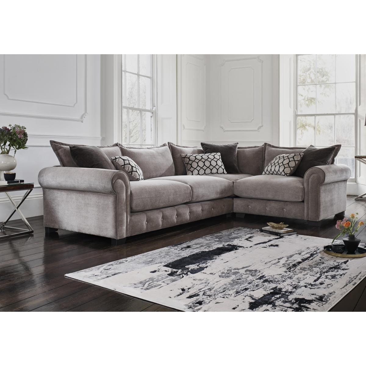 Alexander and James - Sumptuous Medium Fabric Right Hand Facing Corner Sofa - Chamonix Wicker – image 2