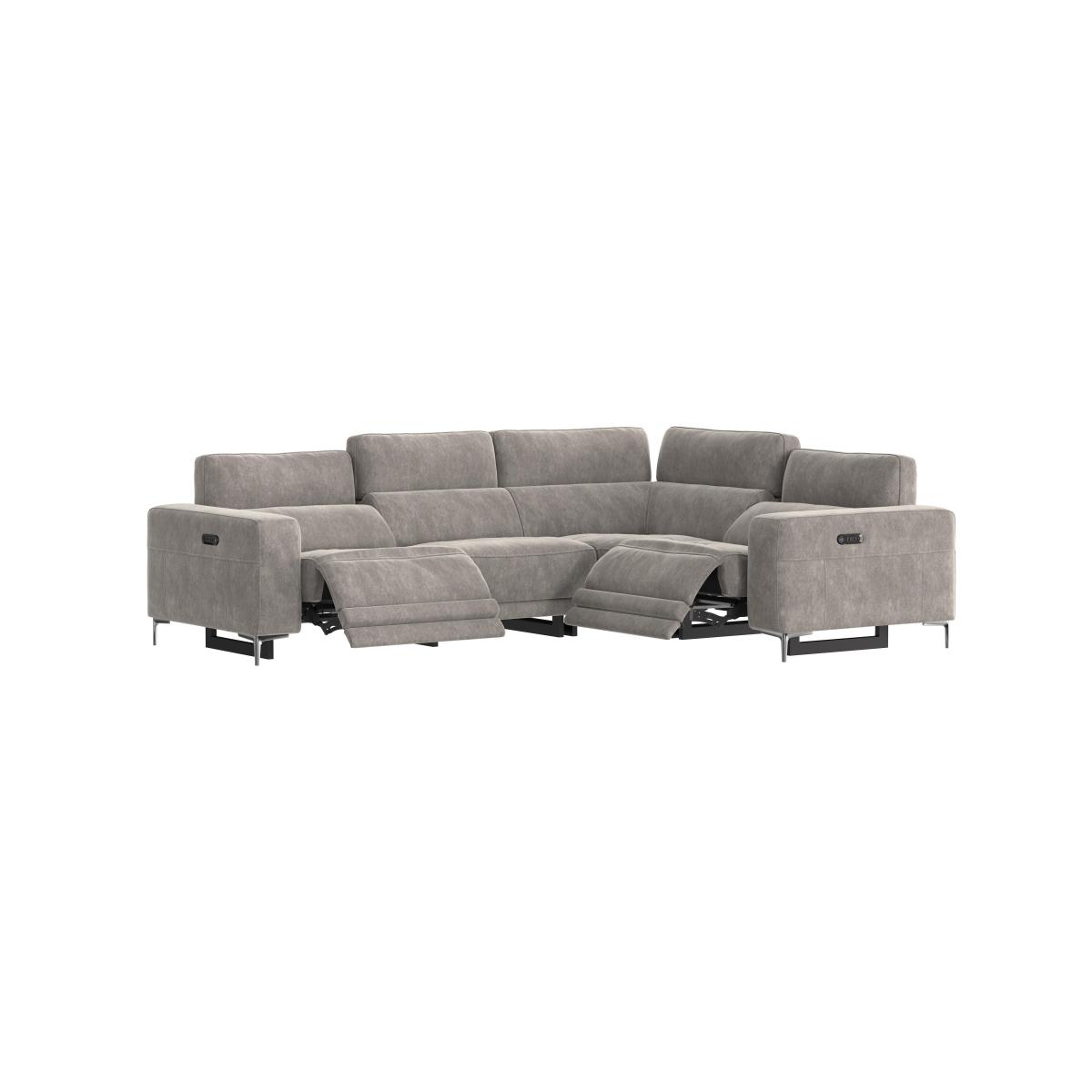 Adama Fabric Corner Sofa - Brown – image 2