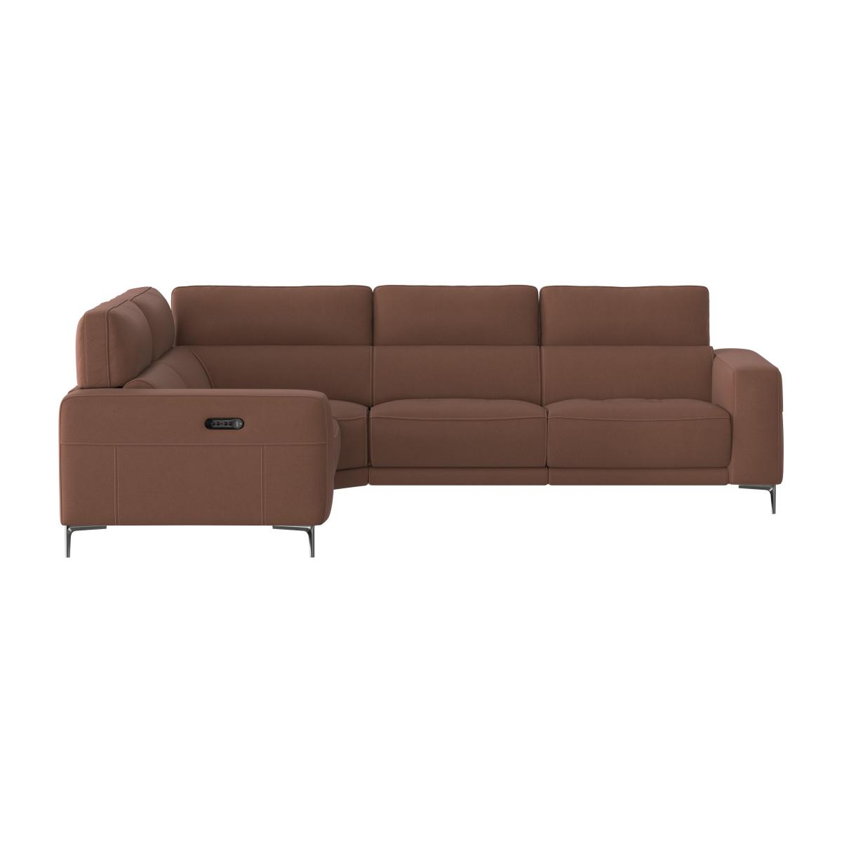 Adama Fabric Corner Sofa - Brown – image 1