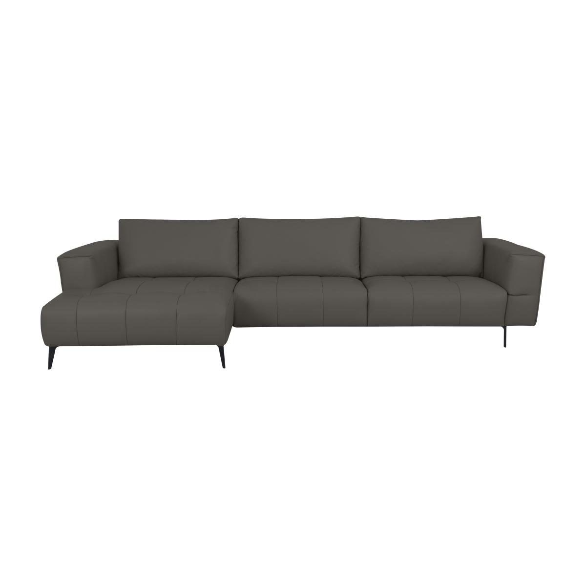 Domicil - Lawson Leather Left Hand Facing Chaise End Sofa - NN Elephant Grey – image 1