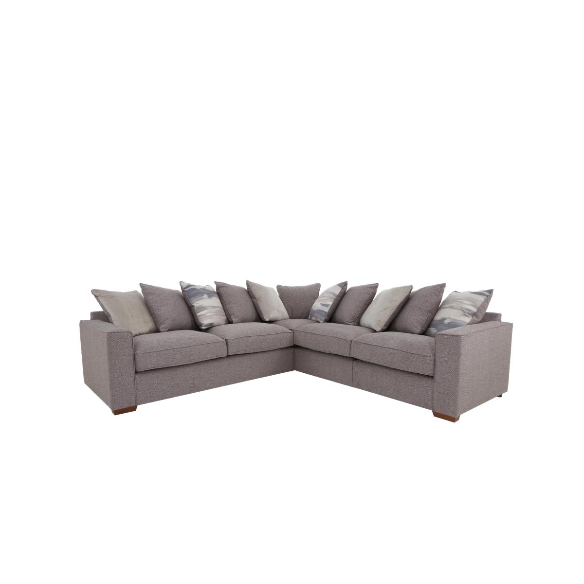 Cory Large Fabric Corner Scatter Back Sofa - Natural – image 7