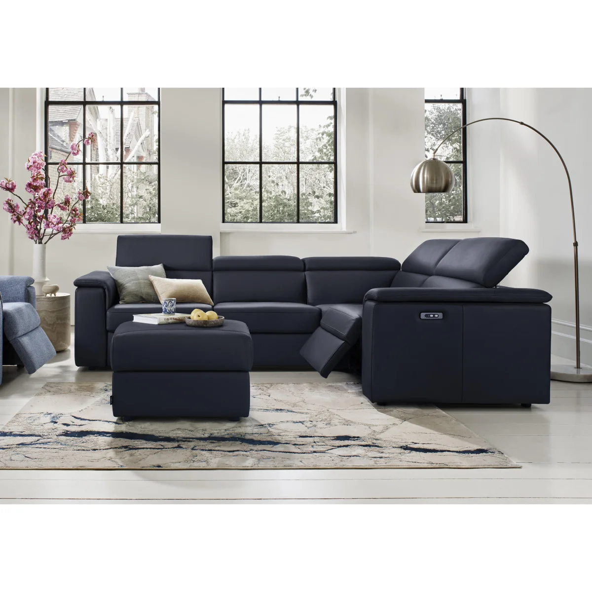 Nicoletti - Canto Small Leather Corner Sofa - Torello Grigio Scuro – image 2