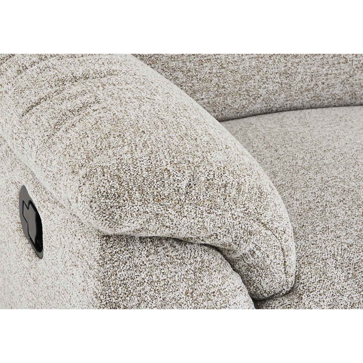 Snug Compact Fabric Manual Recliner Corner Sofa - Beige – image 3