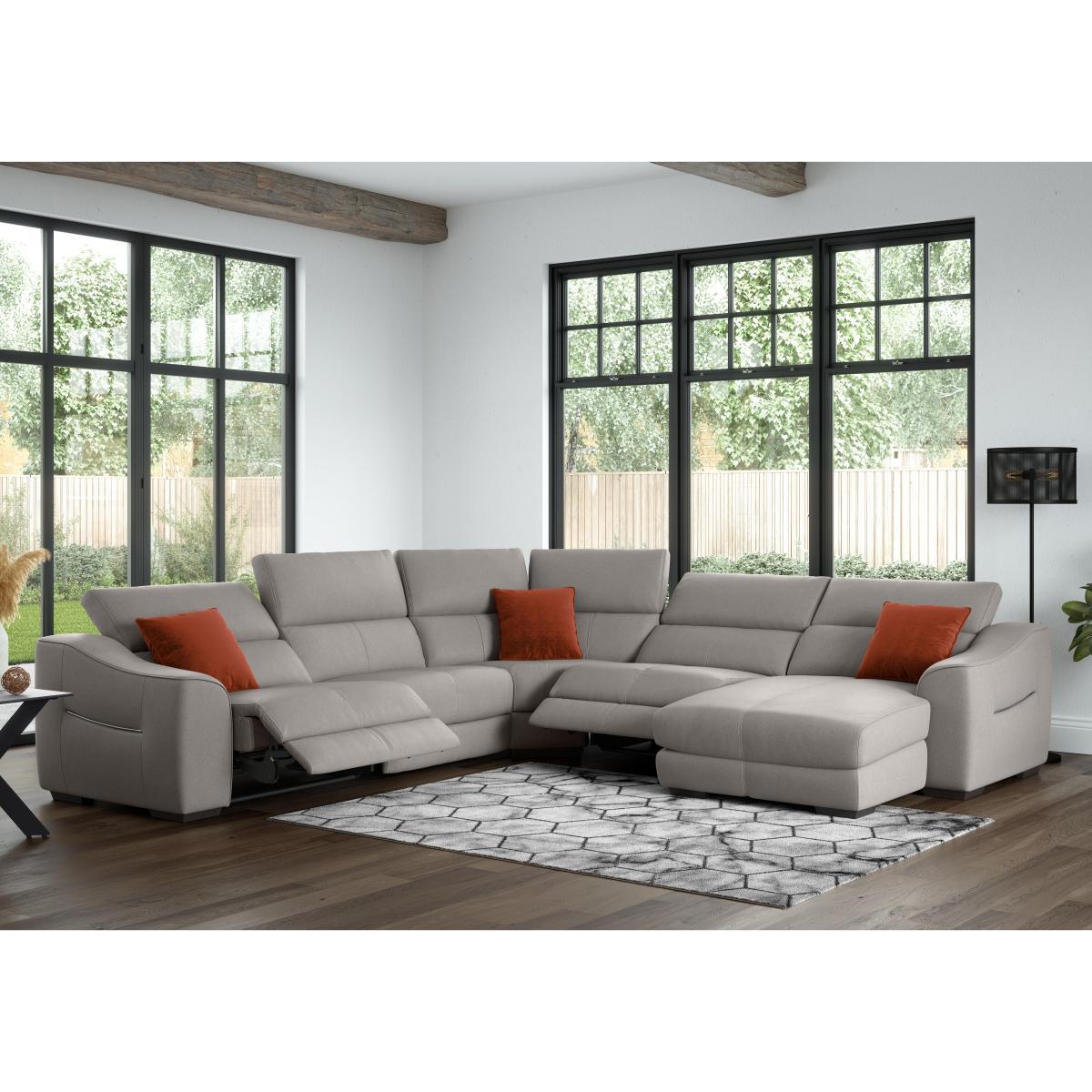 Elixir Fabric Power Recliner Corner Sofa – image 3
