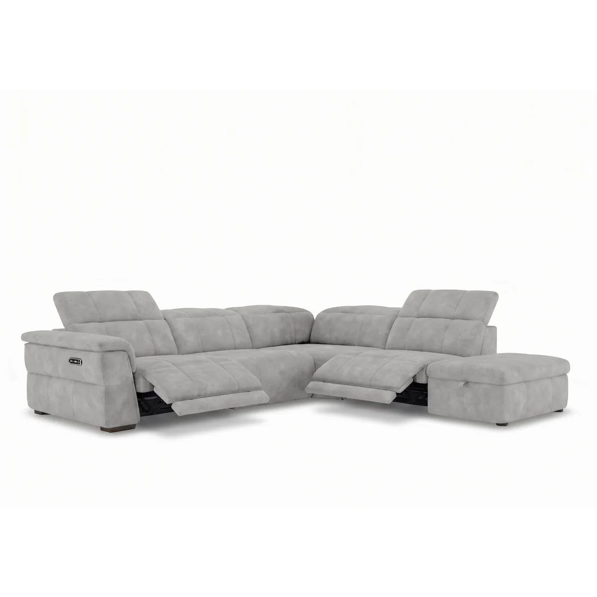 Power Recliner Left Hand Facing Corner Sofa with Headrests and Storage Chaise End - Manhattan Indigo - Sofas and Armchairs - In Time for Christmas – image 2