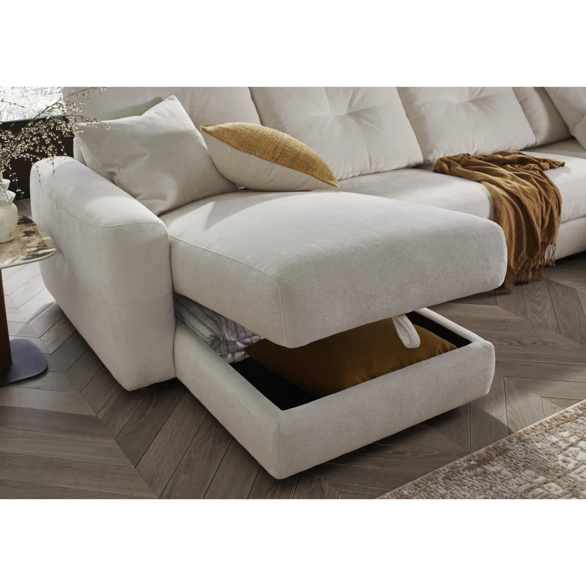 Nest Large Fabric U-Shaped Corner Sofa with Double Storage Chaises - Sofas and Armchairs - In Time for Christmas – image 6