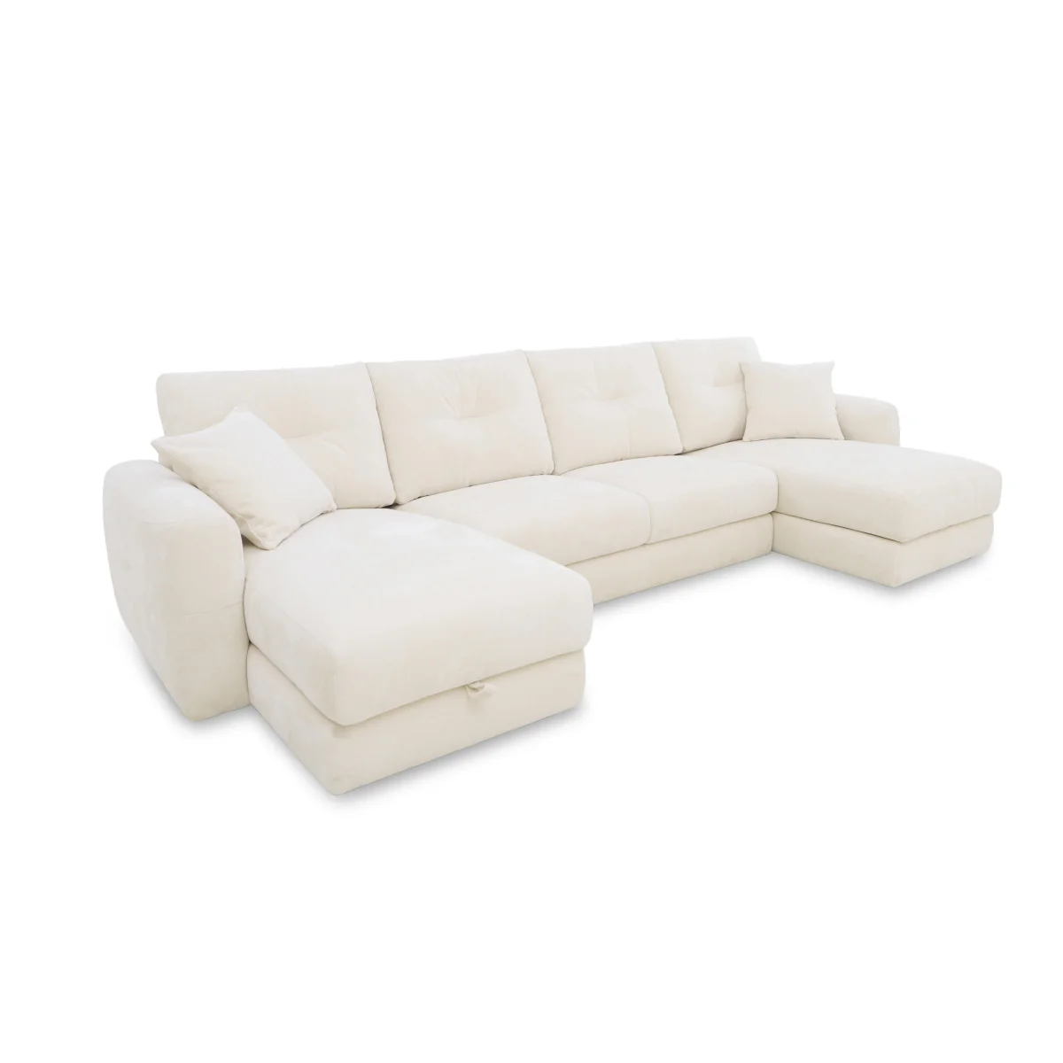 Nest Large Fabric U-Shaped Corner Sofa with Double Storage Chaises - Sofas and Armchairs - In Time for Christmas – image 7