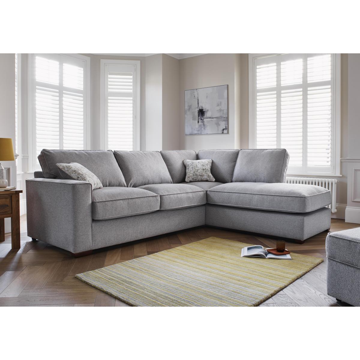 Cory Fabric Corner Chaise Classic Back Sofa Bed – image 2