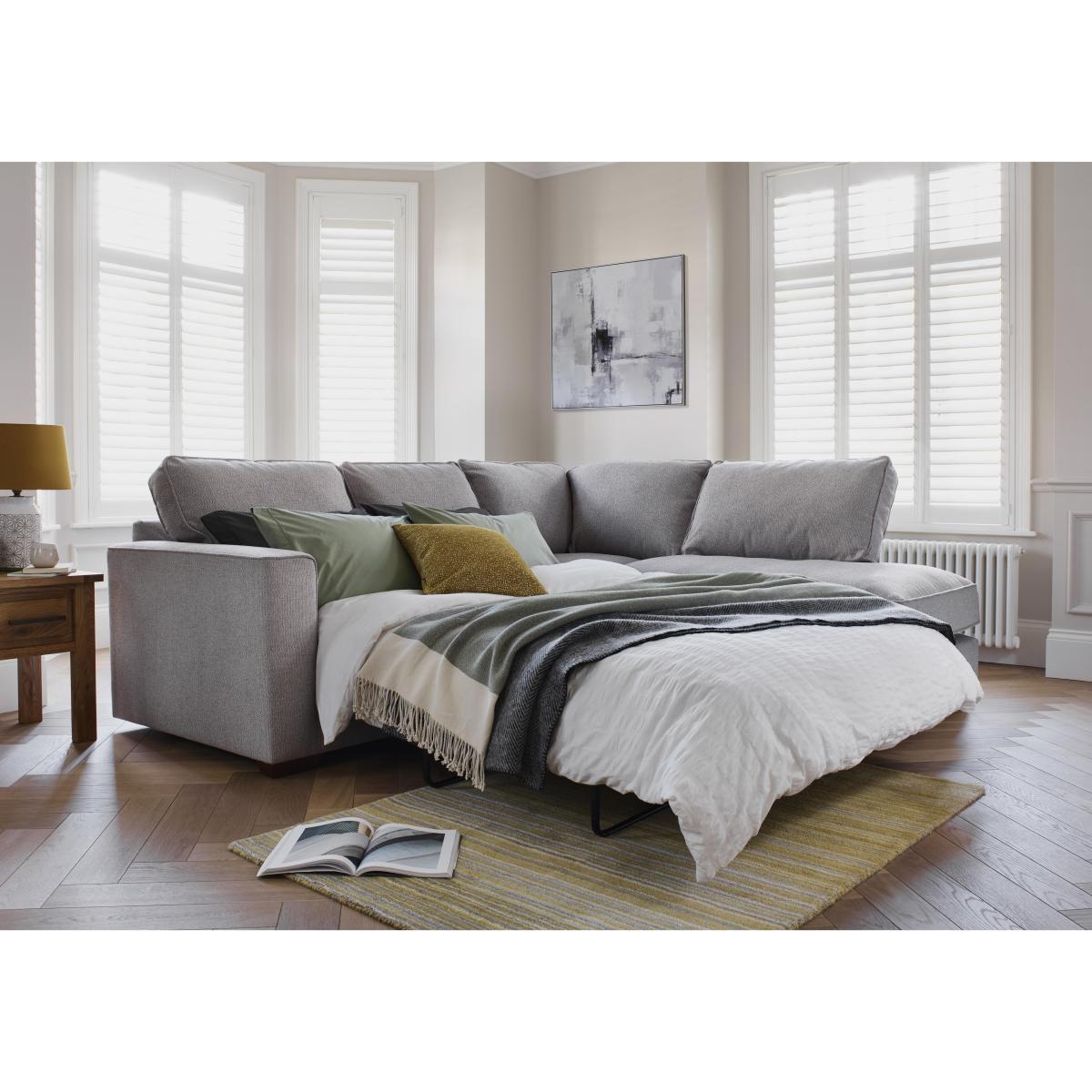 Cory Fabric Corner Chaise Classic Back Sofa Bed – image 3